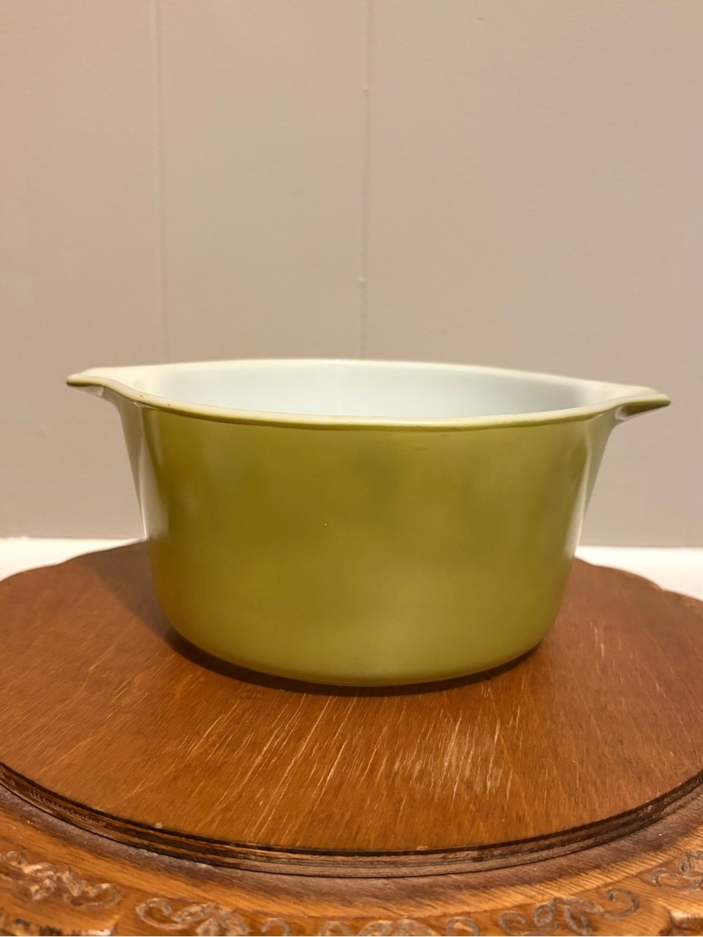 Avocado Green Vintage Pyrex Verde Cinderella Casserole Dish